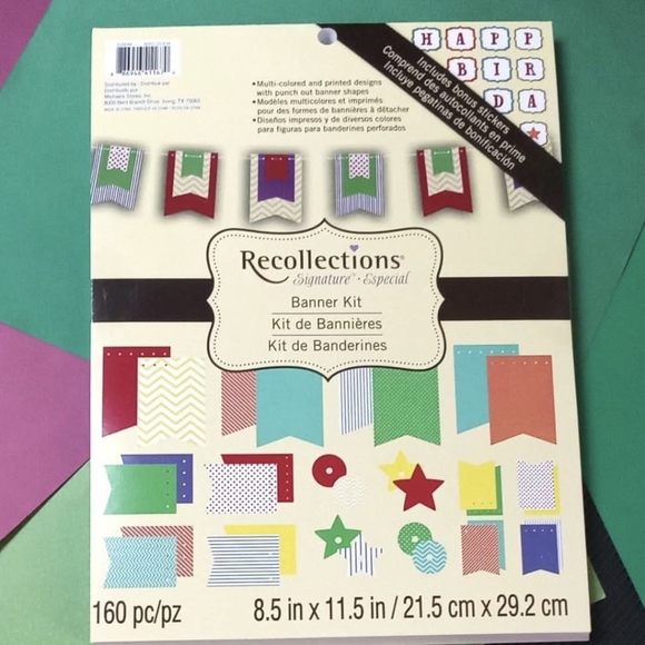 Party Decorations Recollections Multicolor Banner Kit, New! - Picture 1 of 6